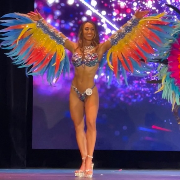 WBFF FMG Phoneix Themewear Costume Couture Bikini - Picture 3 of 14